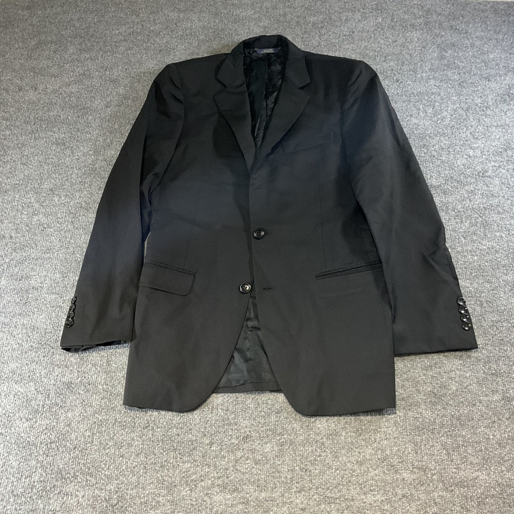 Brooks Brothers 1818 Fitzgerald Blazer Black Estrato Trabaldo Togna Wool USA 36R